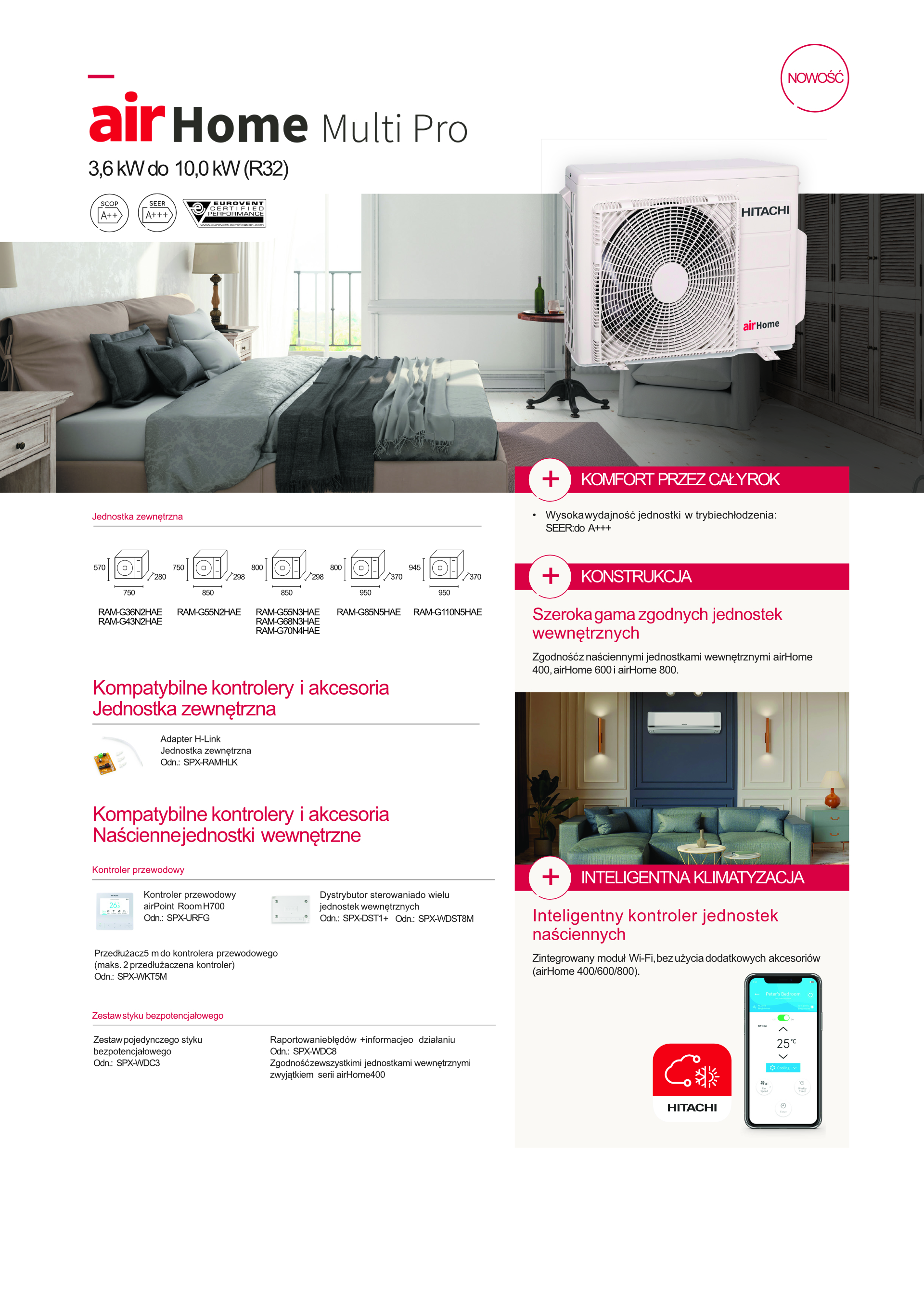 Karta katalogowa HITACHI airHome Multi Pro